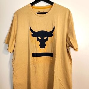 Project Rock Under Armour T-shirt, Large, Yellow and Black.